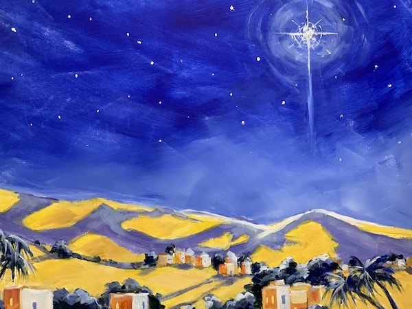 Bethlehem Star Banner Art All Saints Carmel